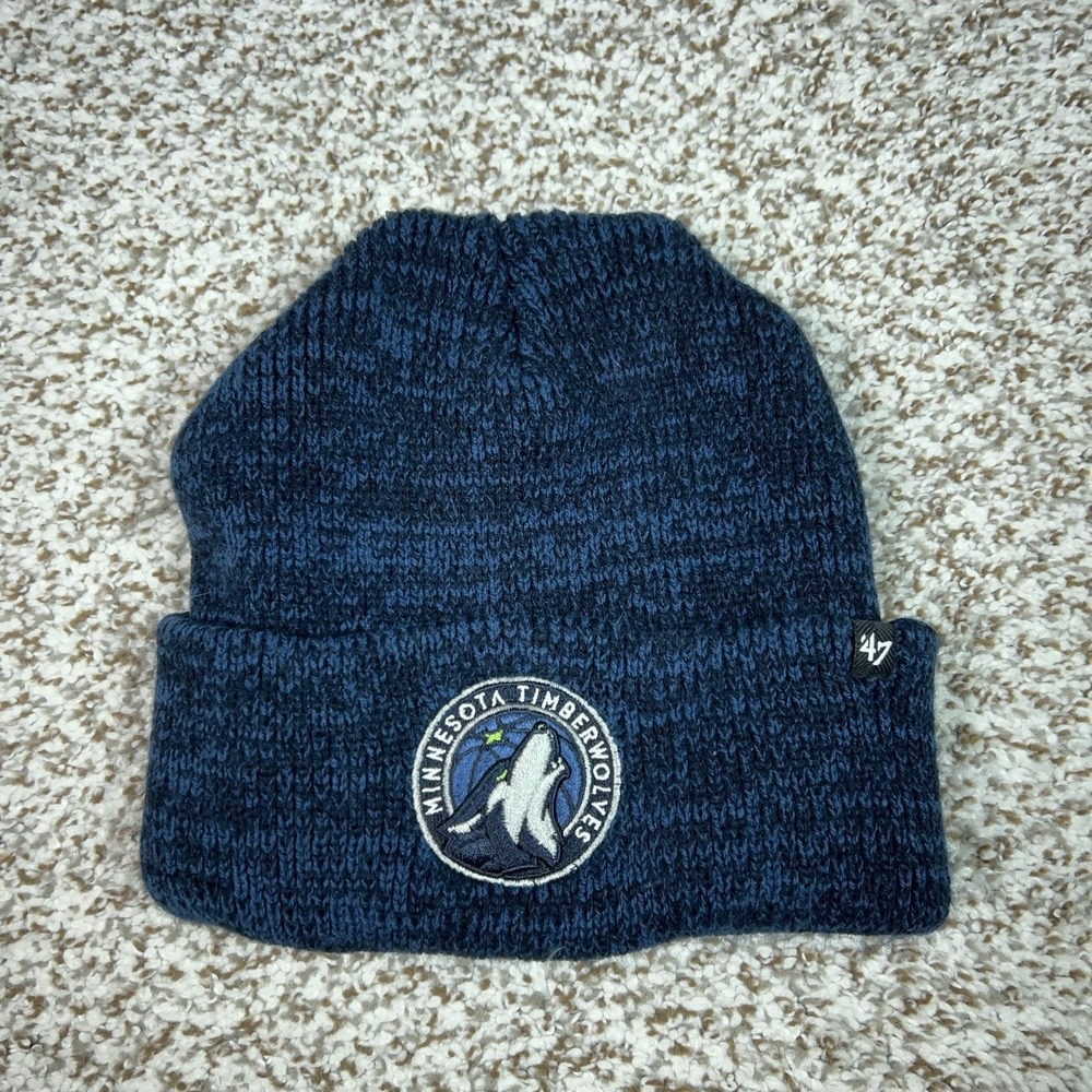 Minnesota Timberwolves Beanie Mens One Size Blue NBA Basketball Knit '47 Sports